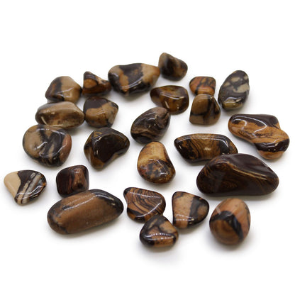 24 kleine afrikanische Trommelsteine aus Picture Nguni