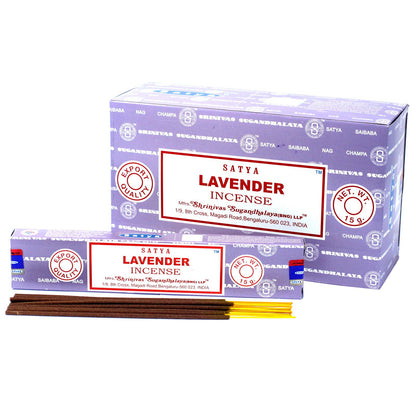 Satya Räucherstäbchen Lavendel – Beruhigender Duft für Zuhause und Meditation