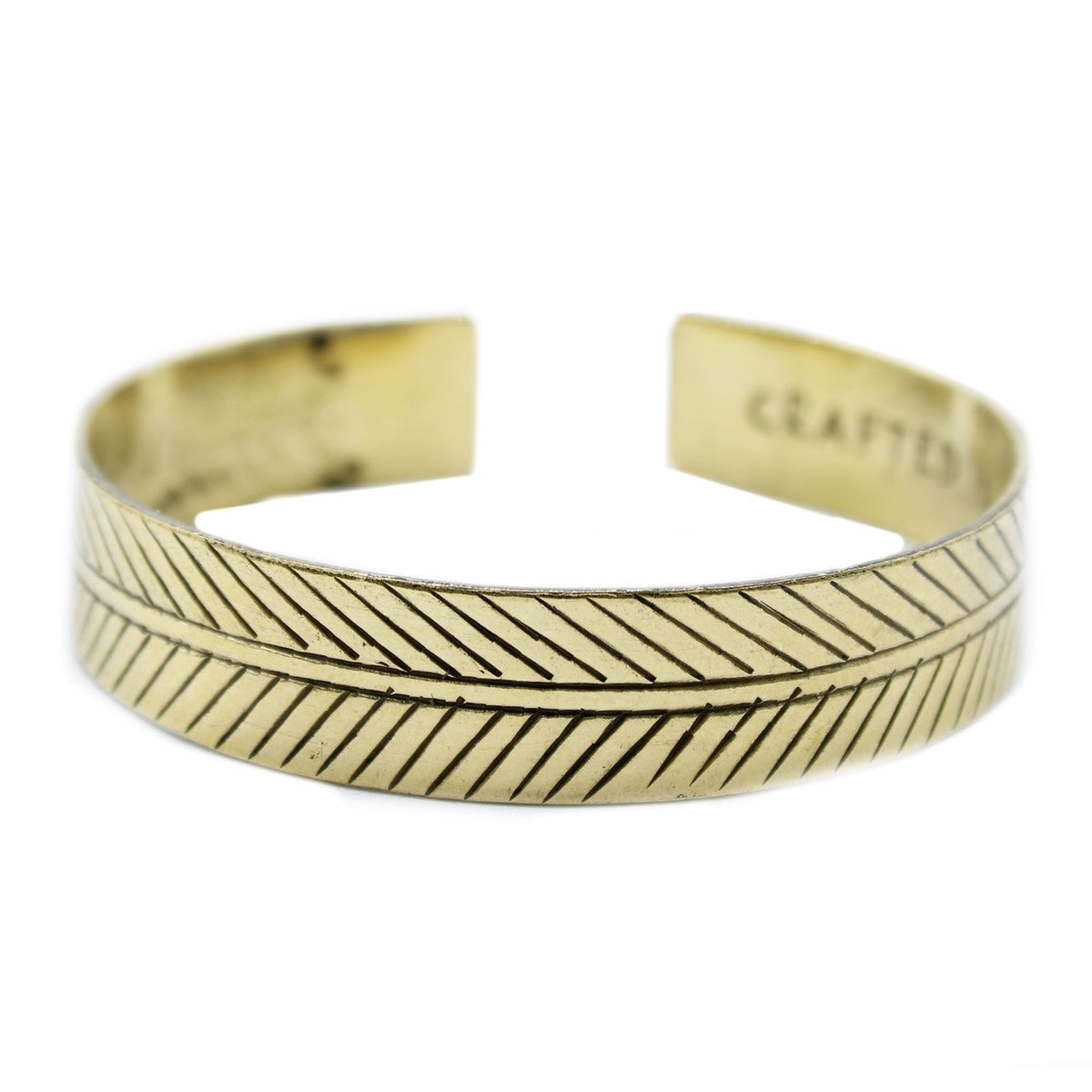 Breites tibet Messing-Armband Tribal-Blatt-Design