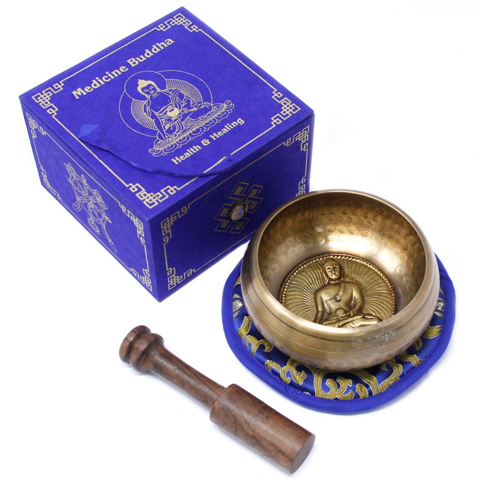 Medicine Buddha - tibetisches Klangschalen-Set 10cm