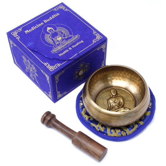 Medicine Buddha - tibetisches Klangschalen-Set 10cm