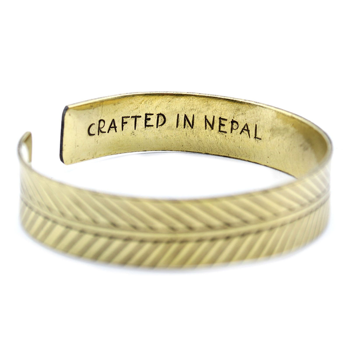 Breites tibet Messing-Armband Tribal-Blatt-Design