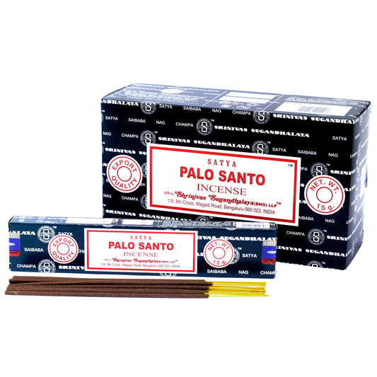 Satya Räucherstäbchen Palo Santo – beruhigender Duft für Meditation und Entspannung