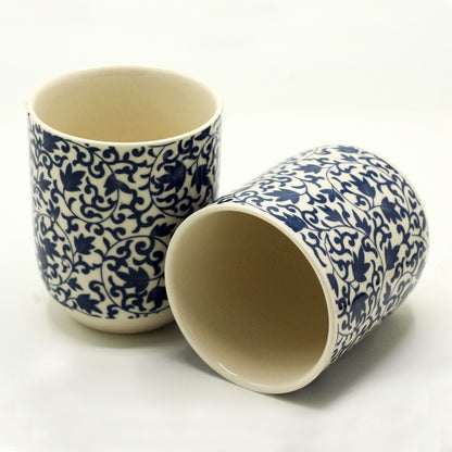 Kräutertee-Tassen in harmonierenden Blau - 6 Stück