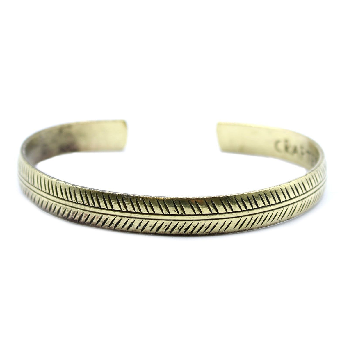 Tibet Messingarmband mit Tribal-Blattdesign