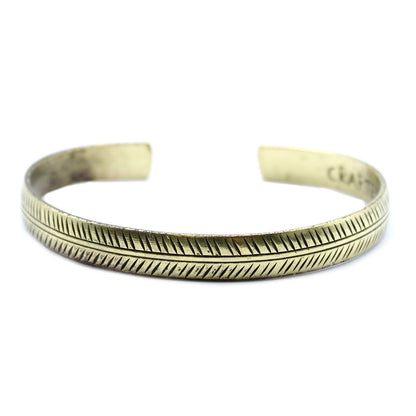 Tibet Messingarmband mit Tribal-Blattdesign