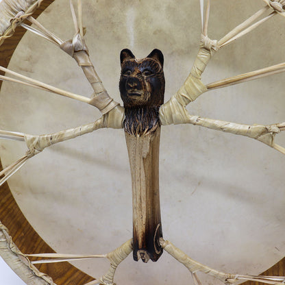 Spirit of the Bear Schamanentrommel mit Stab, 40cm