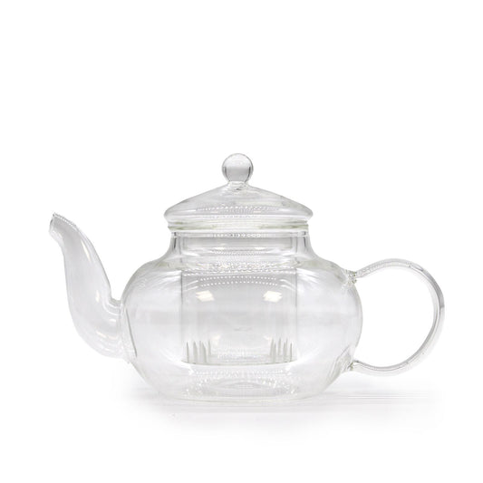 Glas-Teekanne mit Sieb – Rundes Perlen-Design – 400ml
