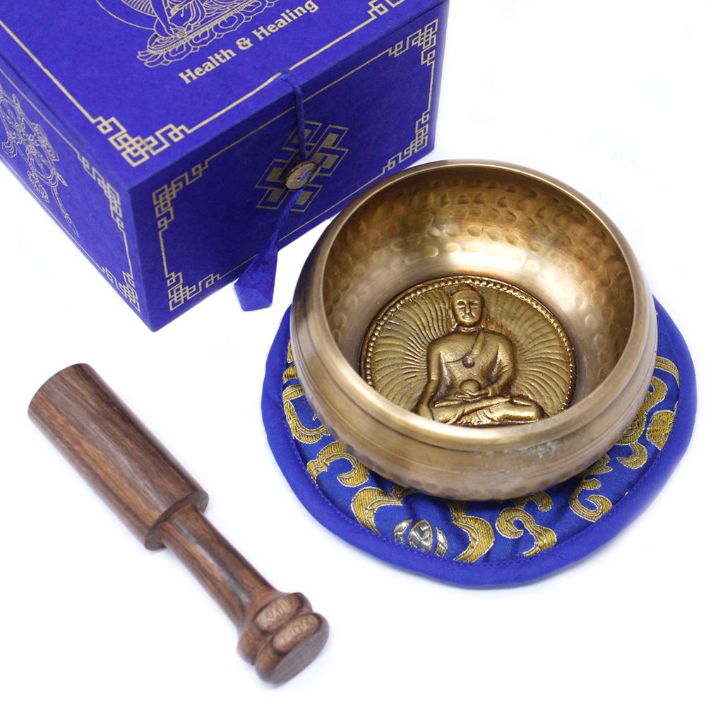 Medicine Buddha - tibetisches Klangschalen-Set 10cm