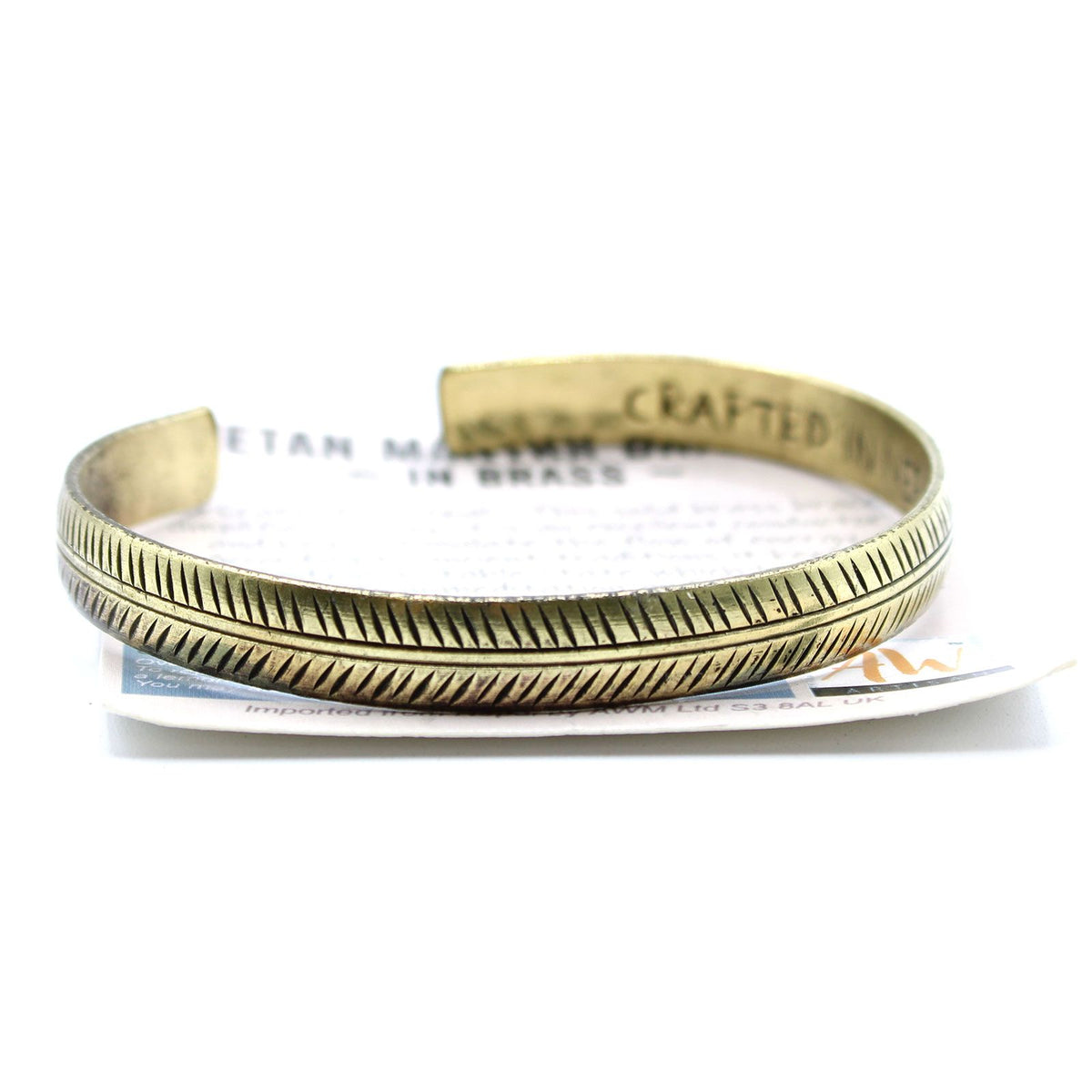 Tibet Messingarmband mit Tribal-Blattdesign