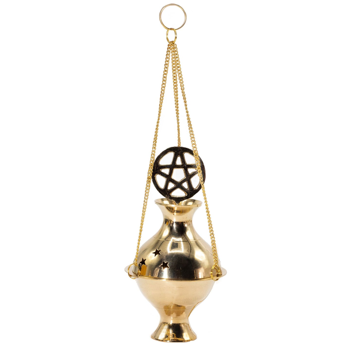 Räuchergefäß aus Messing – Pentagramm