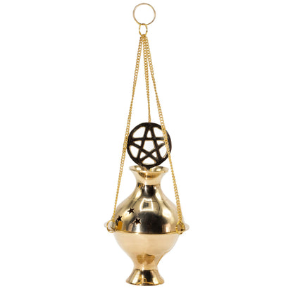 Räuchergefäß aus Messing – Pentagramm