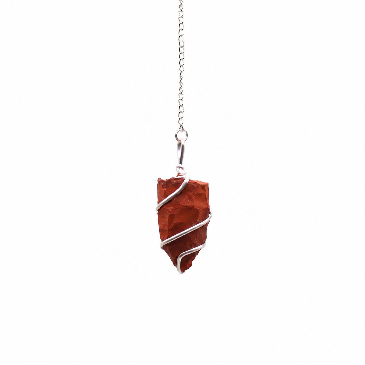 Pendel aus Rohedelstein – Roter Jaspis