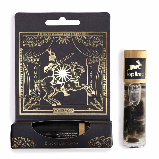 Hop Hare Tarot Roll On "The Knight" -  mit ätherischen Ölen und Turmalin