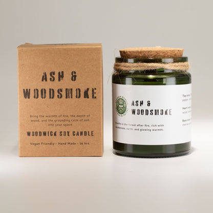 Greenman Duftkerze Ash & Woodsmoke im Glas
