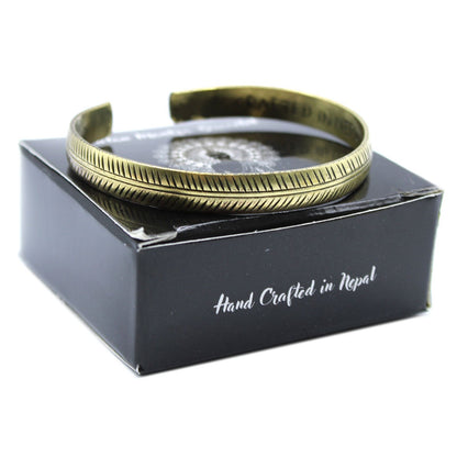 Tibet Messingarmband mit Tribal-Blattdesign