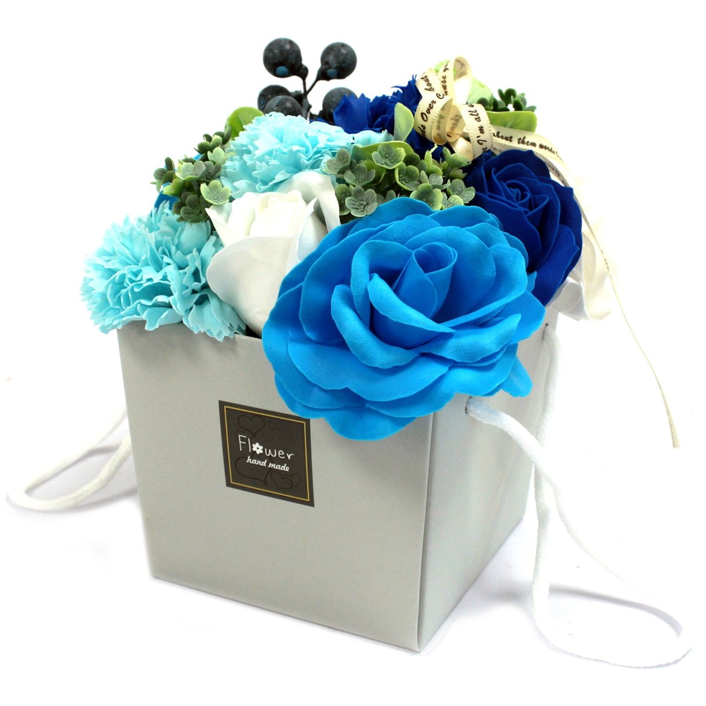 Seifenblumenstrauß – Blue Wedding